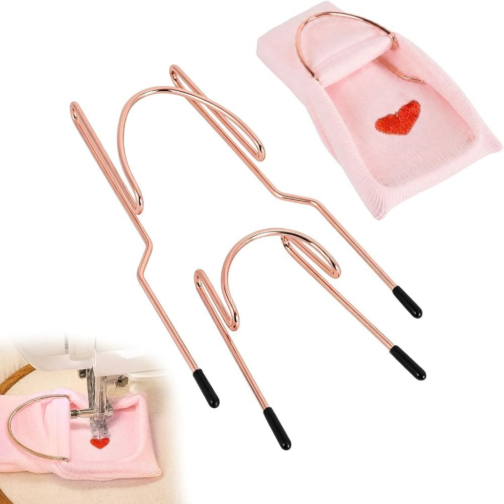 Embroidery Rose - 3-delige set metalen sokkenhoepel borduurset met