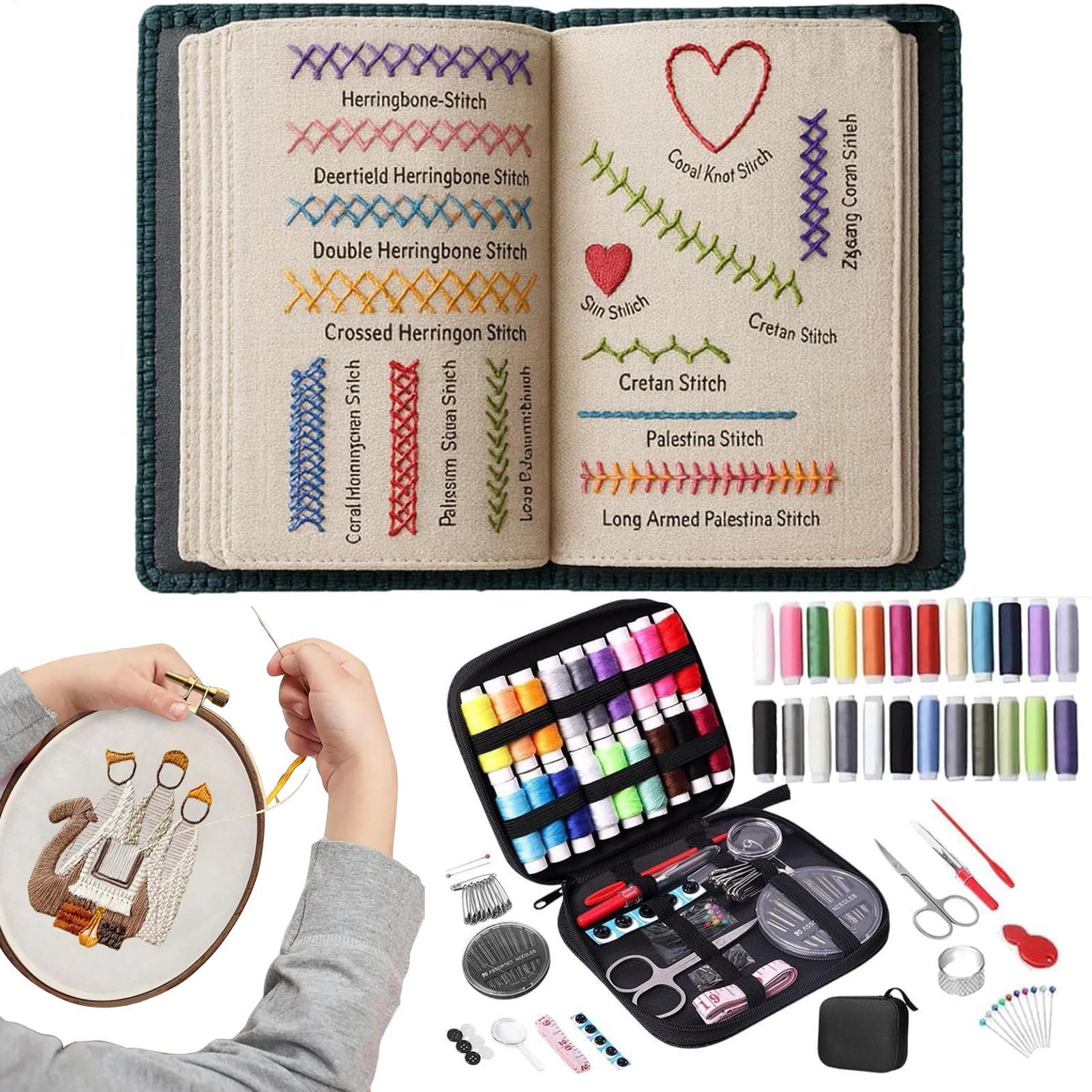 Embroidery Meaning - Borduurboek voor beginners 106-patronen Draagbare instructie-tutorial