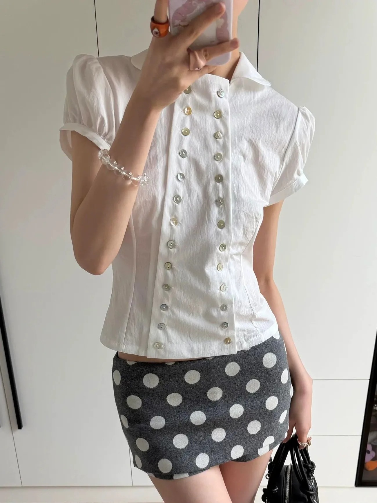 Embroidery Online - Y2K Esthetische Peter Pan Kraag Blouse