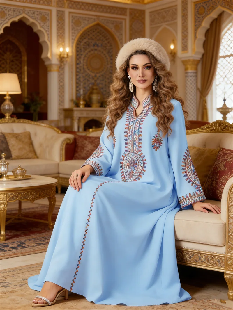 Embroidery Kebaya - Eid Borduren Feestjurk Vrouwen Moslim Abaya