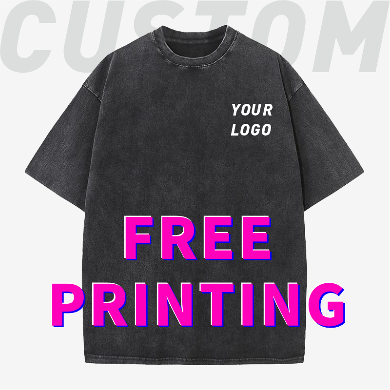 Embroidery Cotton Shirt - Op maat gemaakte T-shirts, gratis bedrukking