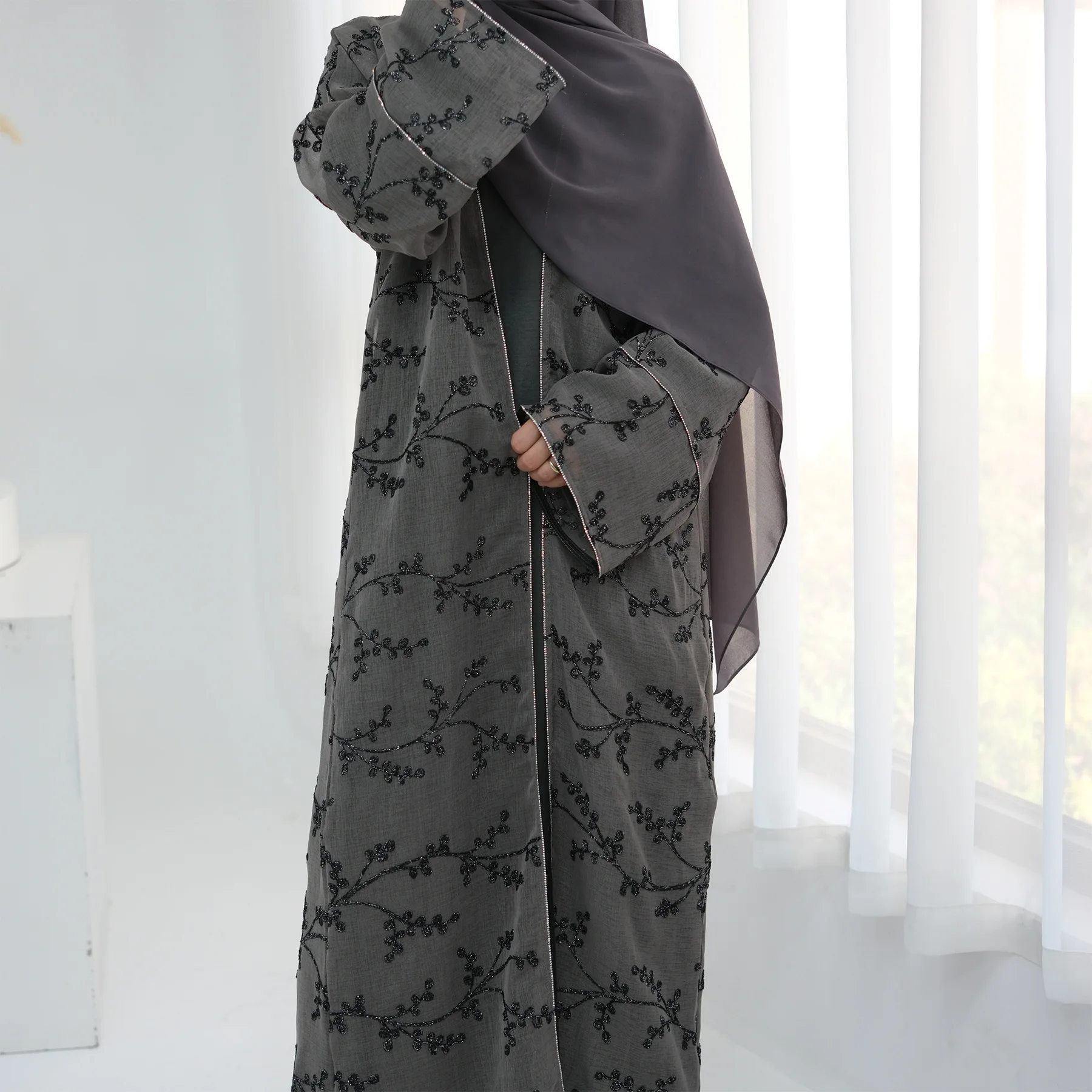 Embroidery Kebaya - Vrouwen Borduurwerk Kimono Cardigan Eid Ramadan