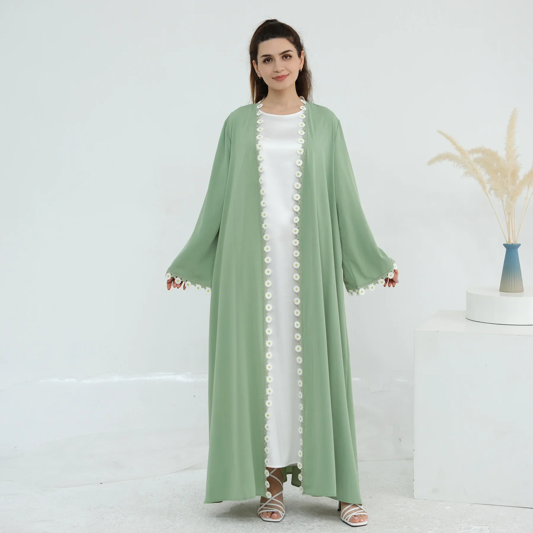 Bloemen Dubai Abaya's Turkije  - Embroidery Kebaya recensie en prijs