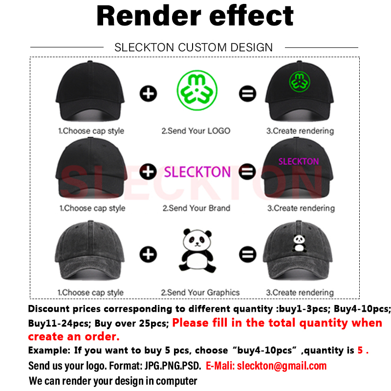 SLECKTON Custom Baseball Cap M - Embroidery Design Logo recensie en prijs