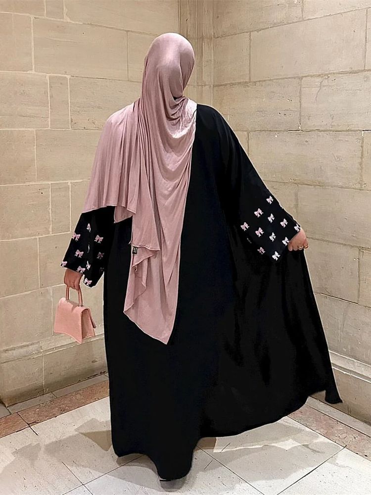 Ramadan Zwart Hart Abaya Damen - Embroidery Kebaya recensie en prijs