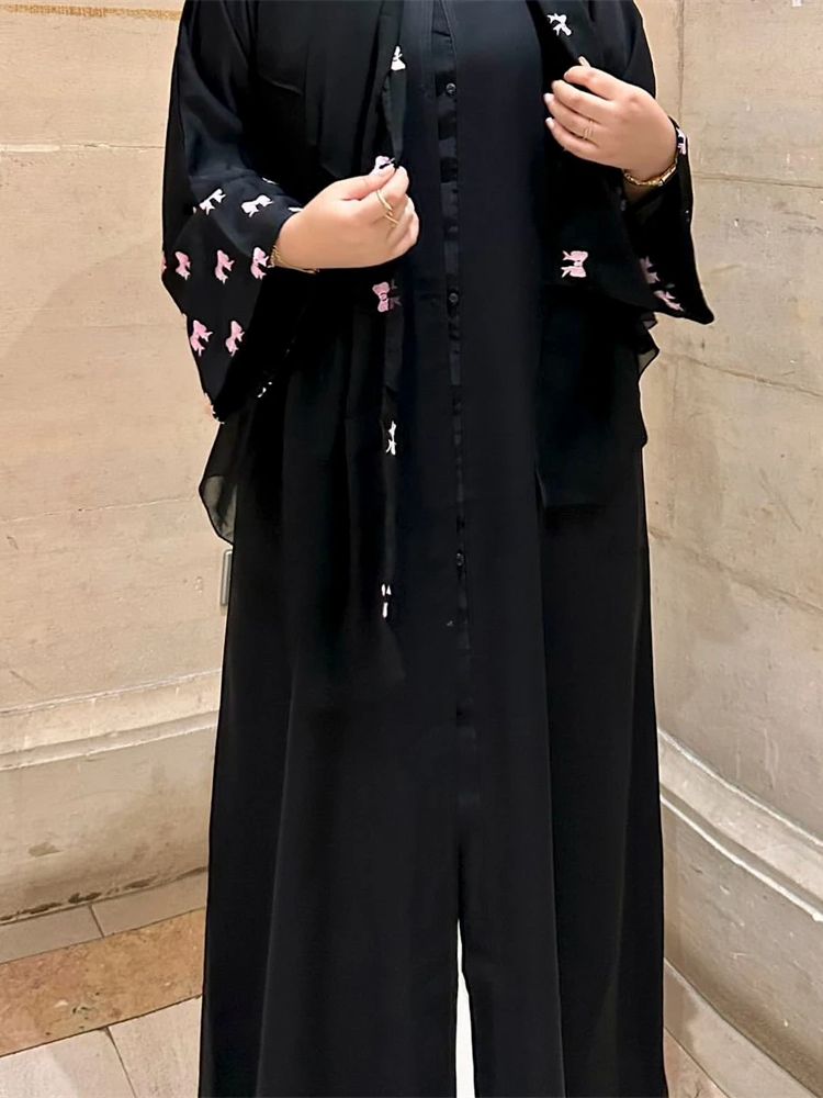 Ramadan Zwart Hart Abaya Damen - Embroidery Kebaya recensie en prijs