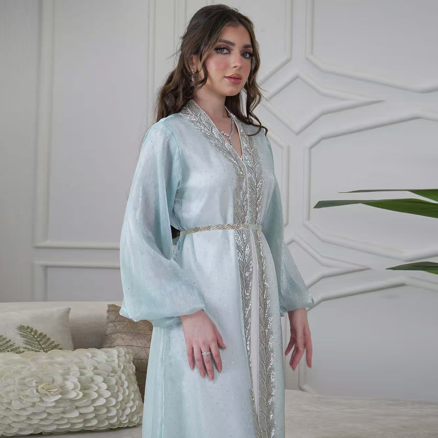 Eid Mubarak Djellaba Kimono Ve - Embroidery Kebaya recensie en prijs
