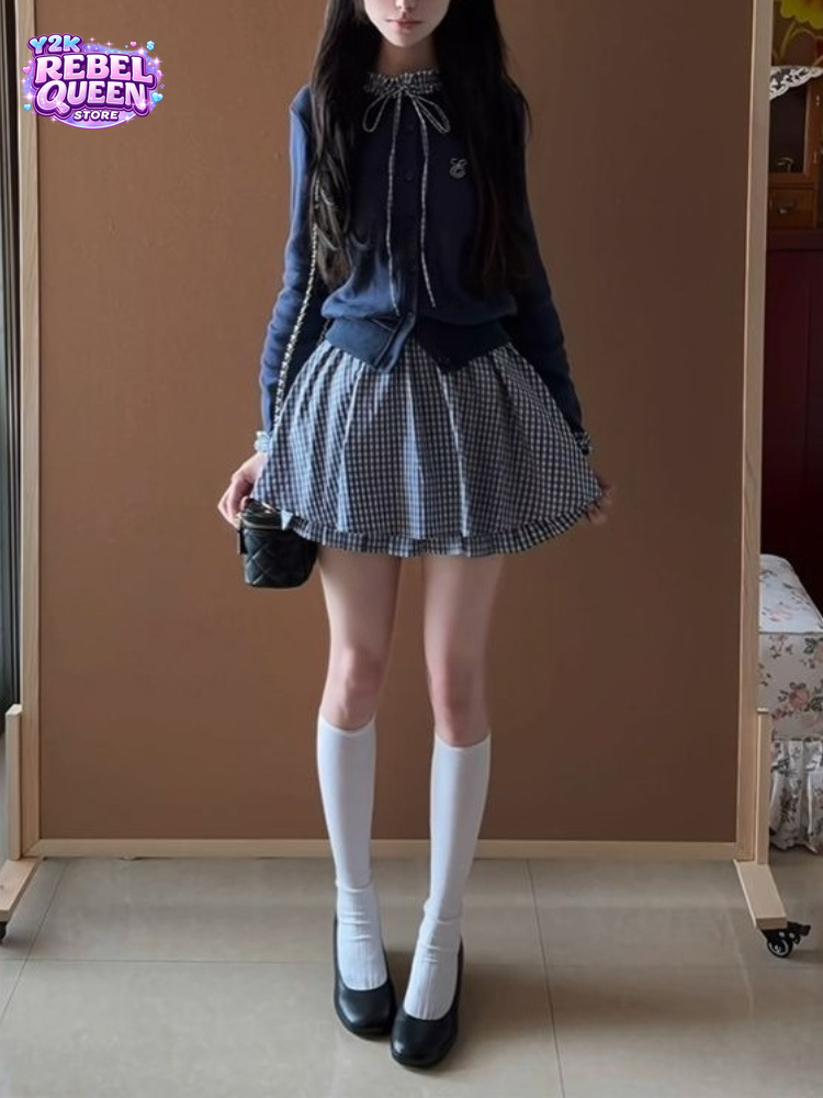 Japanse preppy zoete 2-delige  - Embroidery Cotton Shirt recensie en prijs