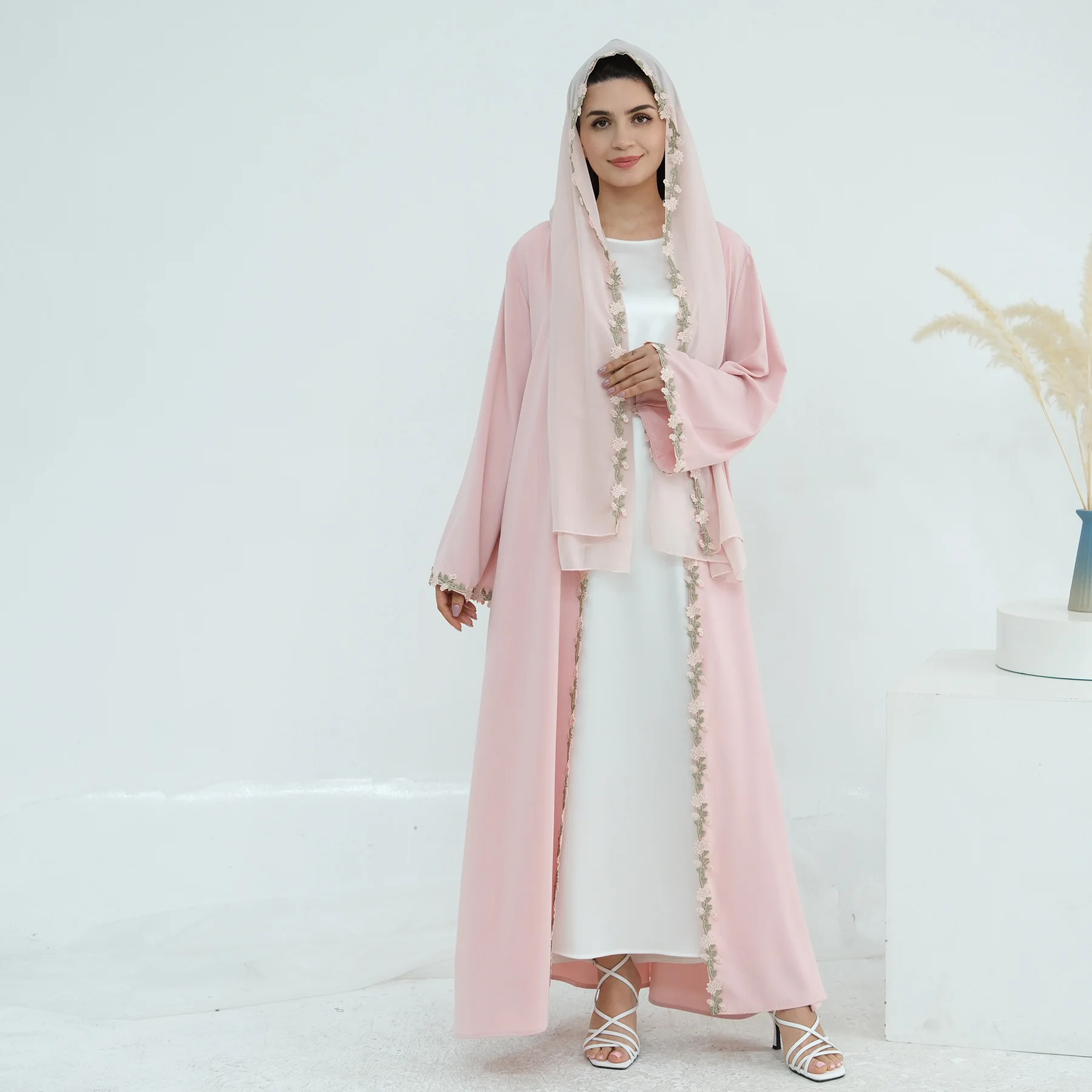 Dubai Open Abaya Muslim Hijab  - Embroidery Kebaya recensie en prijs